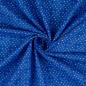 Preview: Baumwoll Druck kleine Punkte Blau/Dunkelblau/Grün/Weiß auf Blau